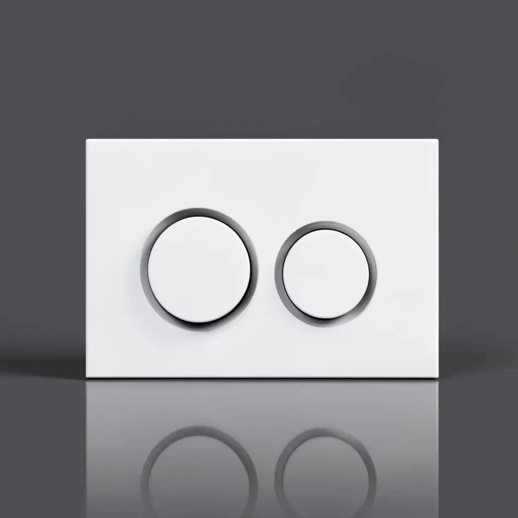 [56229] ABS Round Push Plate White