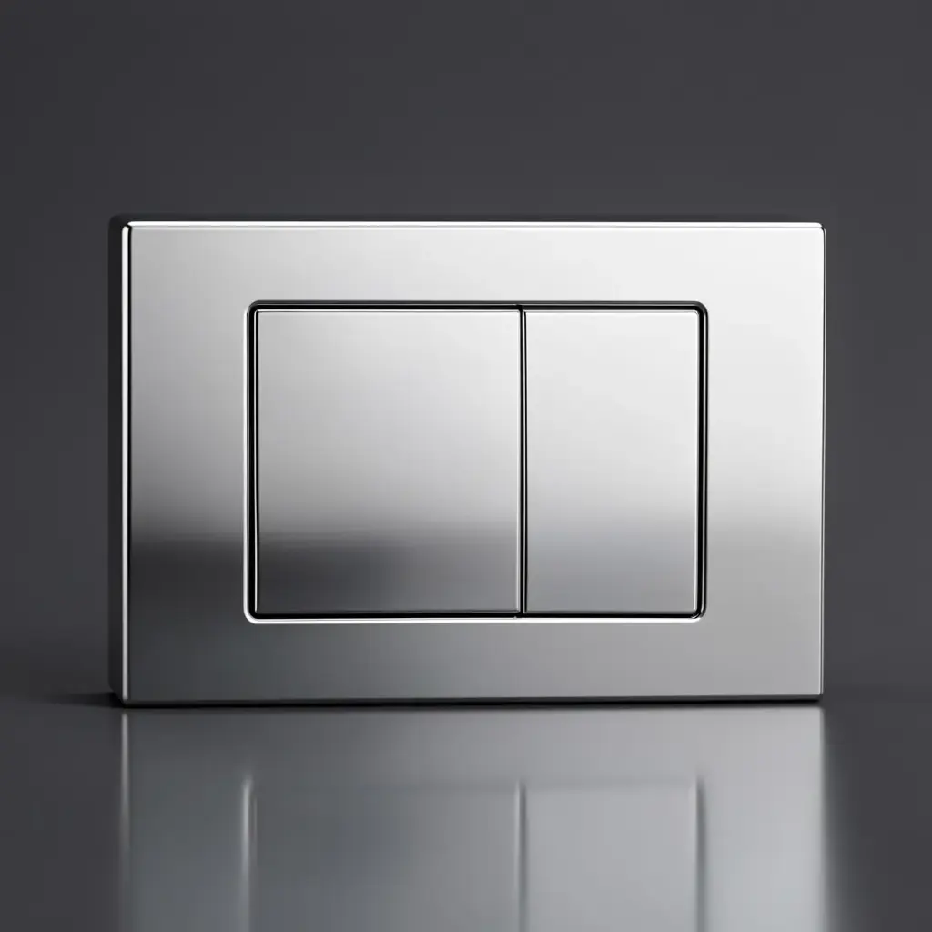 [56221] ABS Square Push Plate Chrome