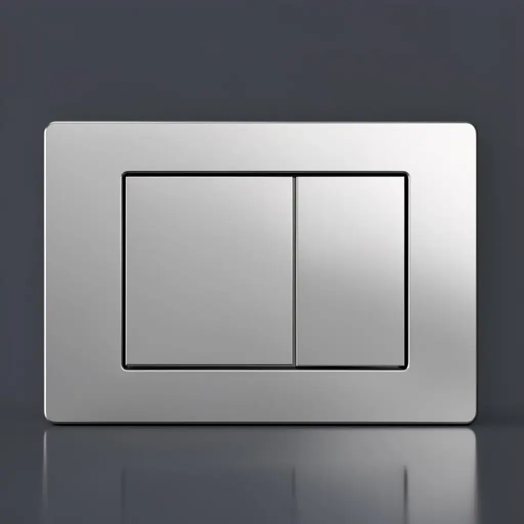[56233] ABS Square Push Plate Chrome