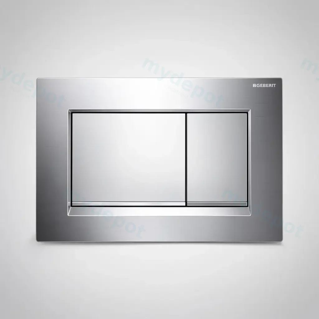 ABS Square Push Plate Chrome/Stain/Chrome 115.883.Kh.1