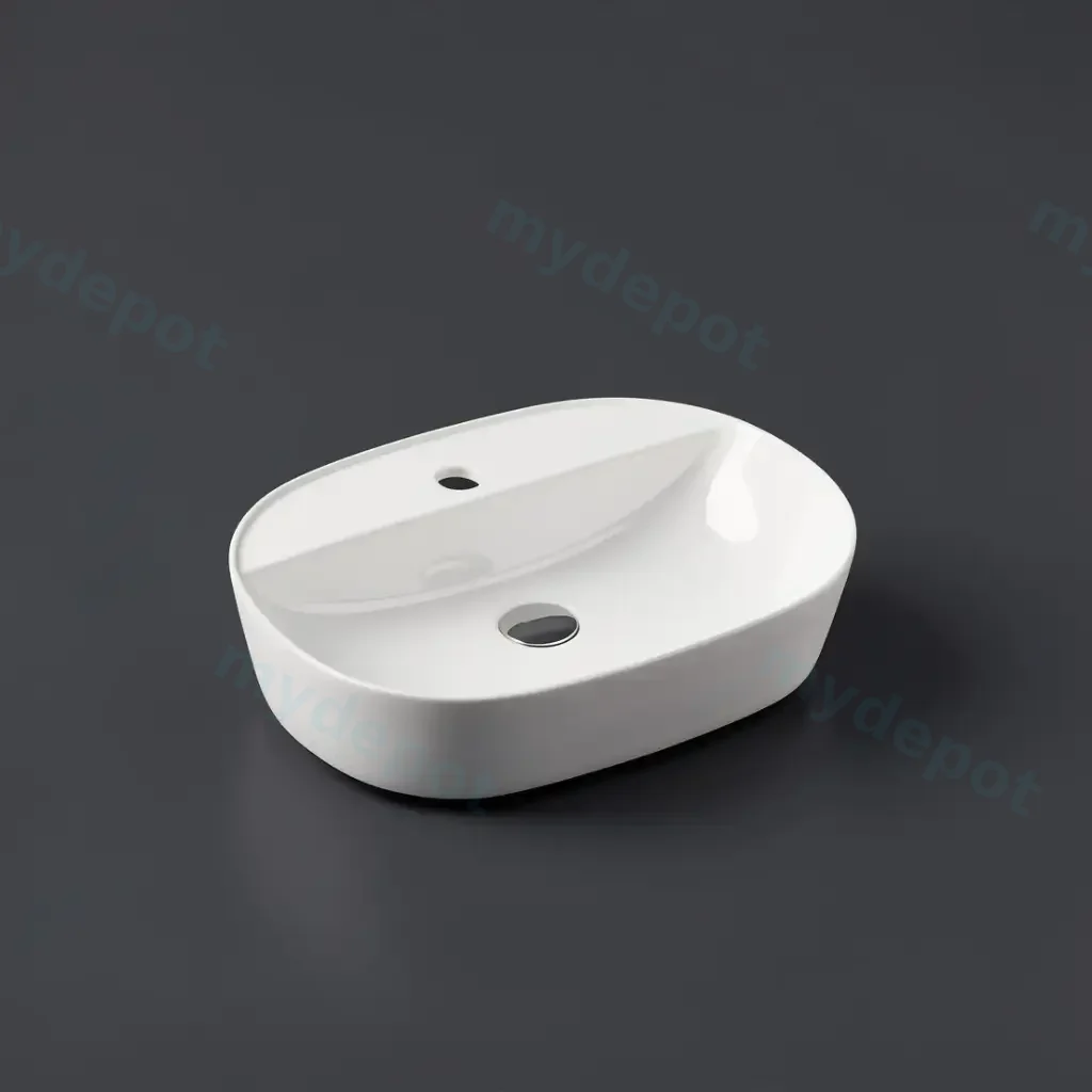 Above Counter Oval Basin With Mixer Hole(505x385)