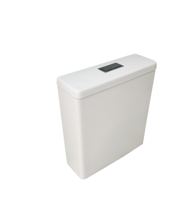 [56130] Acadia Full Rimless Toilet Cistern With Square Button