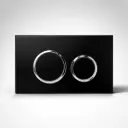 Access Plate Round Button Black