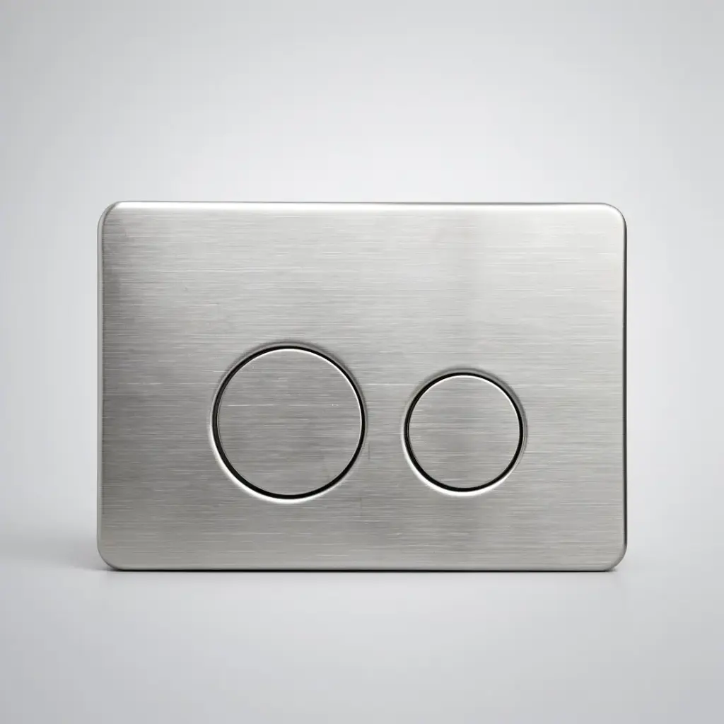 [50282] Access Plate Round Button Brushed Nickle