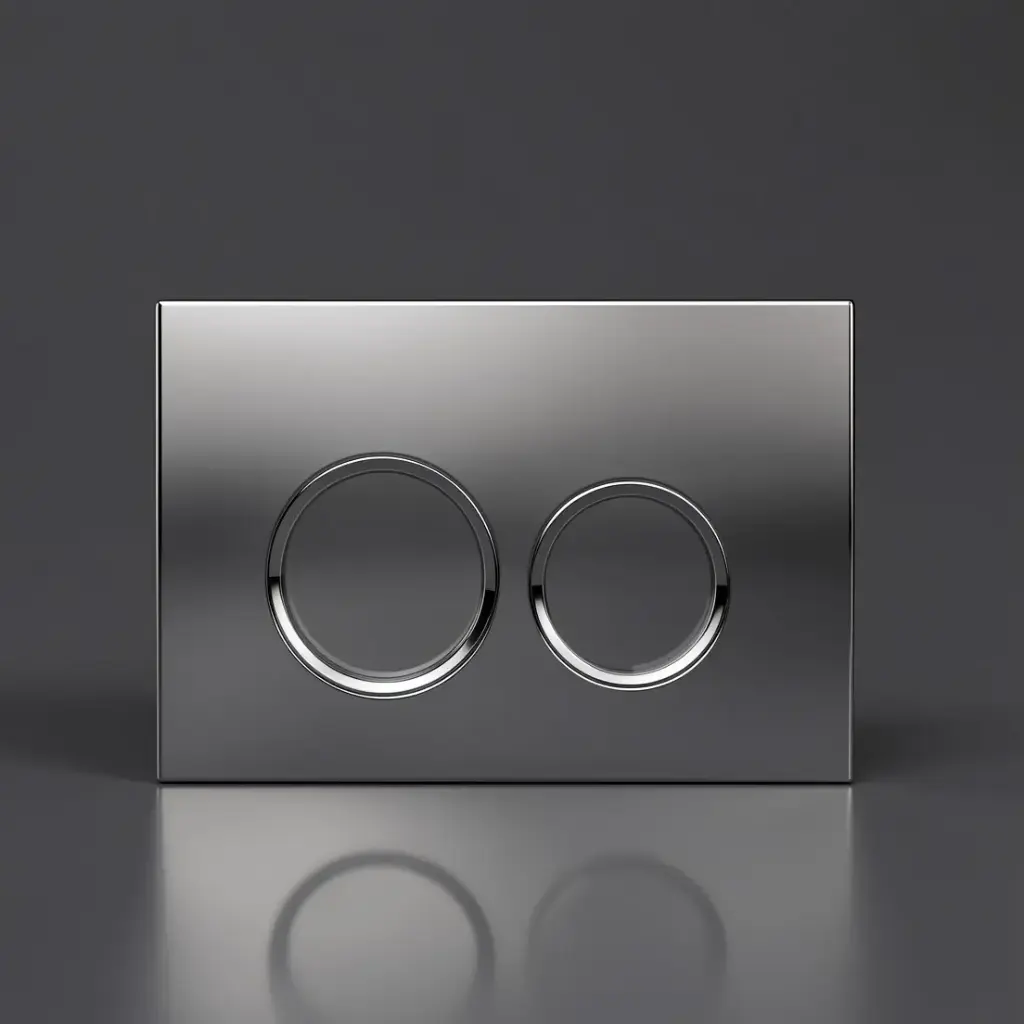 [50283] Access Plate Round Button Chrome