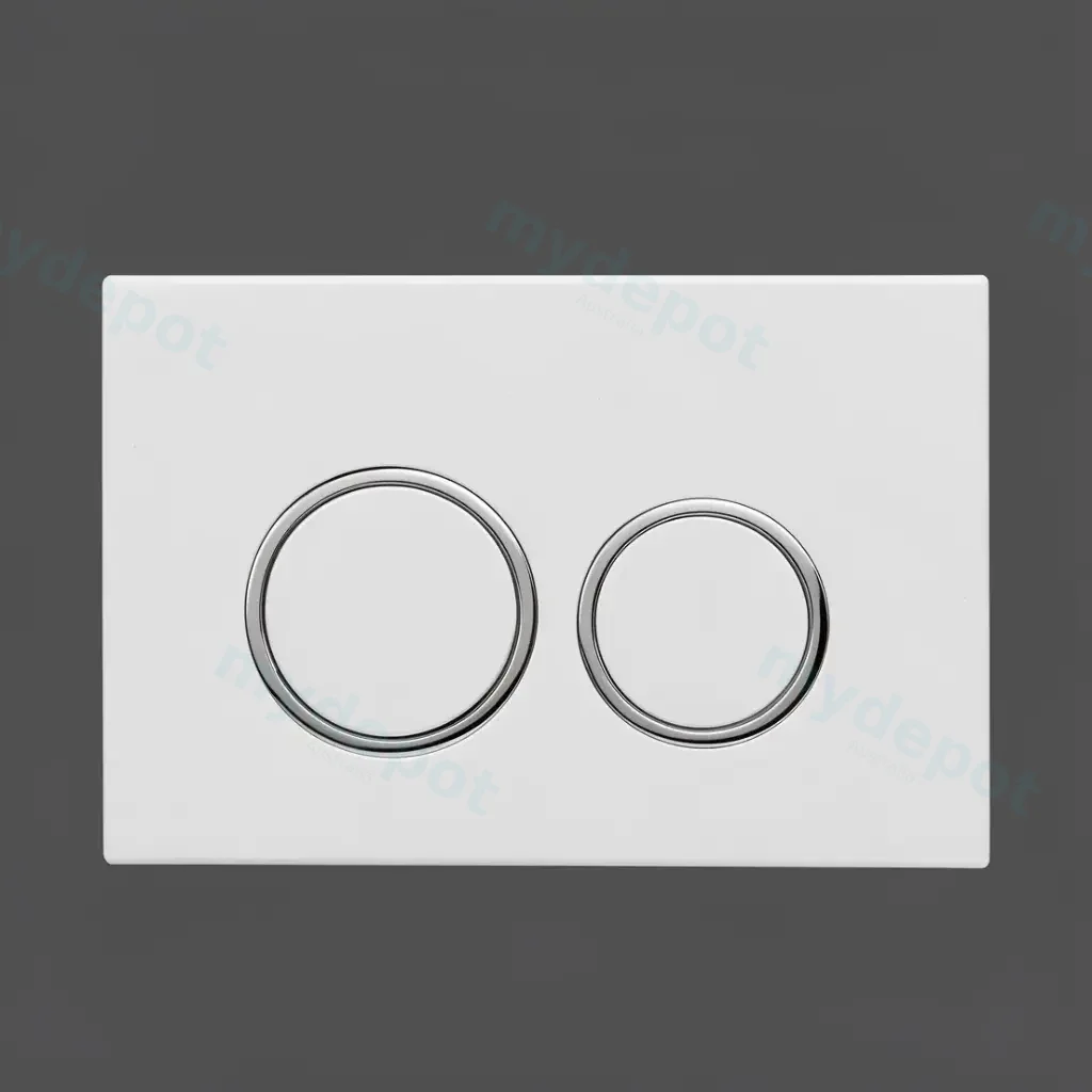 [50285] Access Plate Round Button White