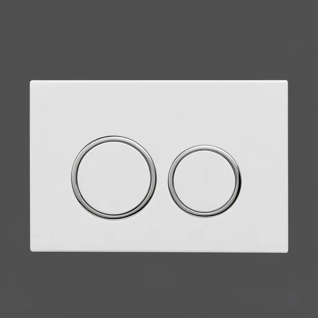 [50285] Access Plate Round Button White