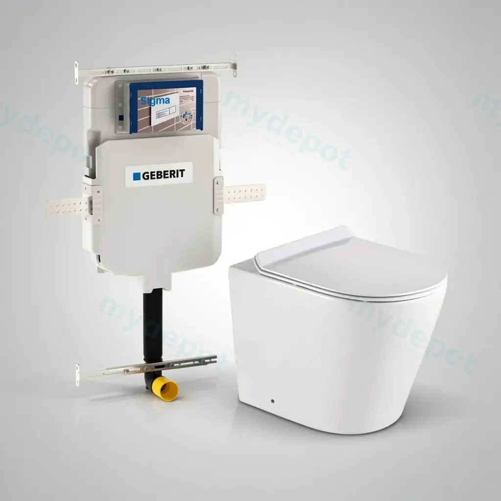 Agena Sigma Inwall Floor Toilet Suite Rimless Wall Faced Floor Pan