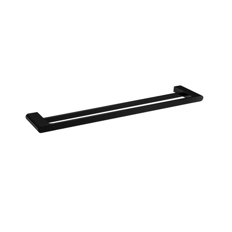 [40079] Au Black Double Towel Rail 600mm