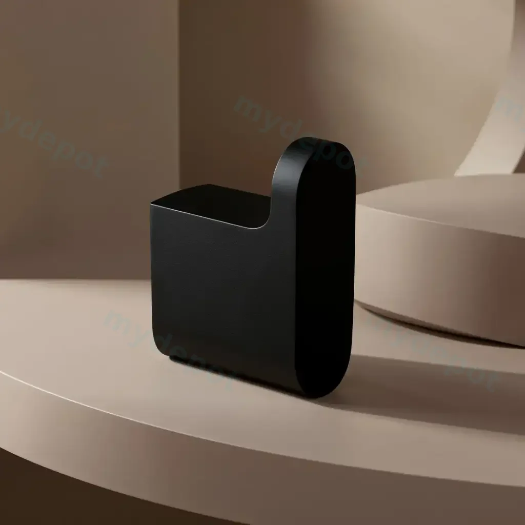 [40089] Au Black Round Robe Hook