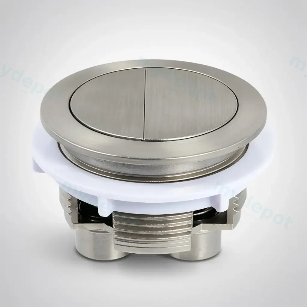 [50361] BTW Cistern Brushed Nickel Round Button