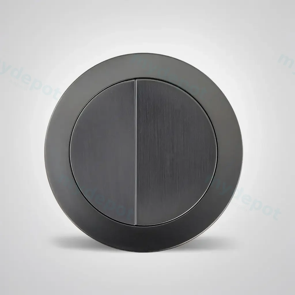 [50363] BTW Cistern Gun Metal Round Button