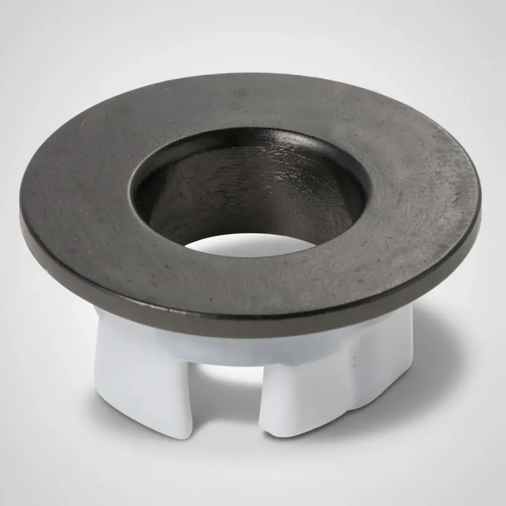 Basin Overflow Cover-Round Black