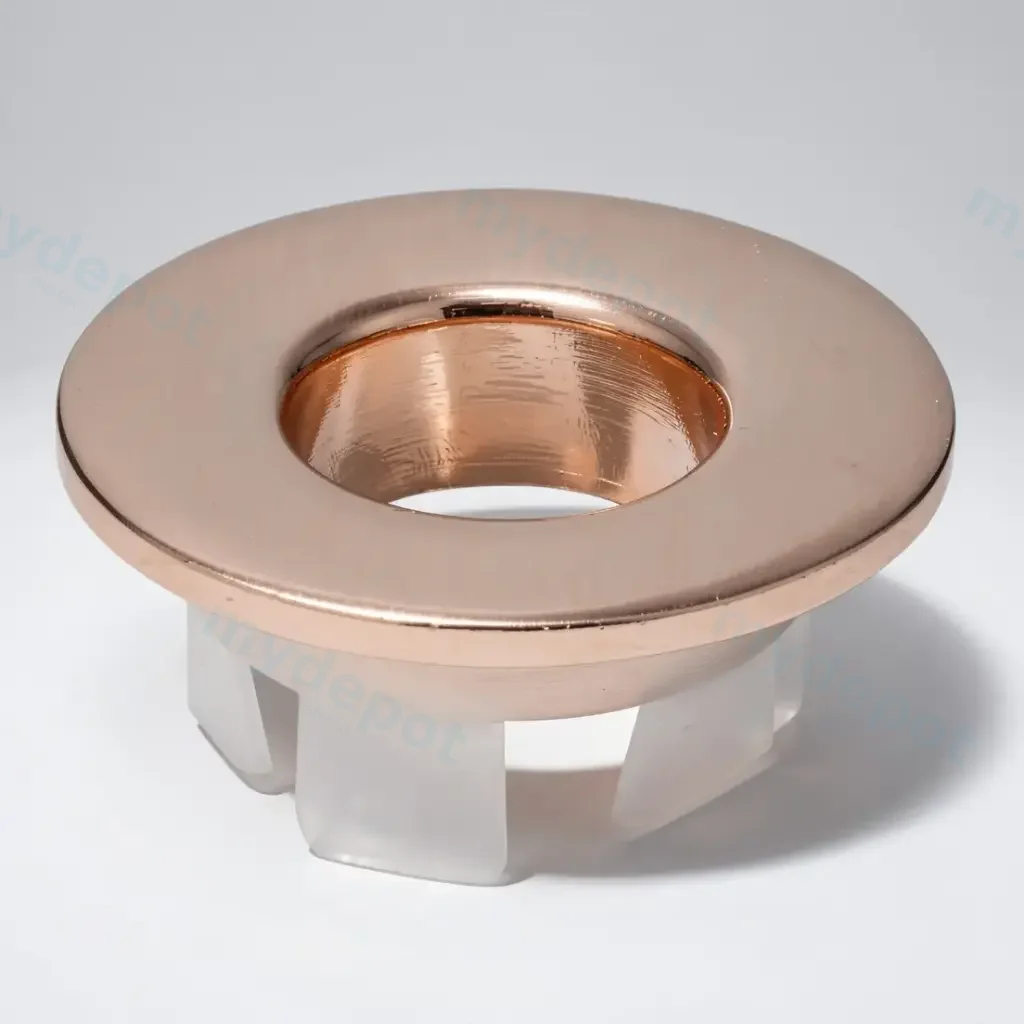 [50256] Basin Overflow Cover-Round Rose Gold
