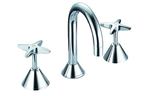 [43843] Basin Set Chrome Lead Free