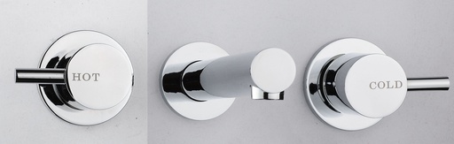 [43906] Bath Set 1/4 Turn Chrome Lead Free