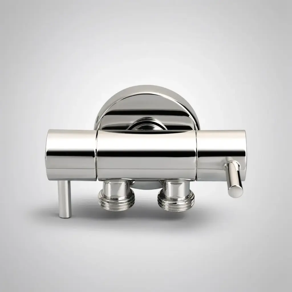 Bathroom Solid Brass Chrome Toilet Bidet Spray 1 Inlet 2 Outlet Diverter Only