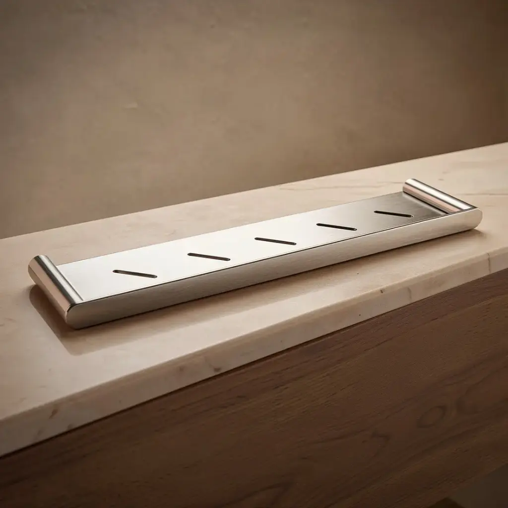 [40935] Bellino Brushed Nickel Shower Shelf