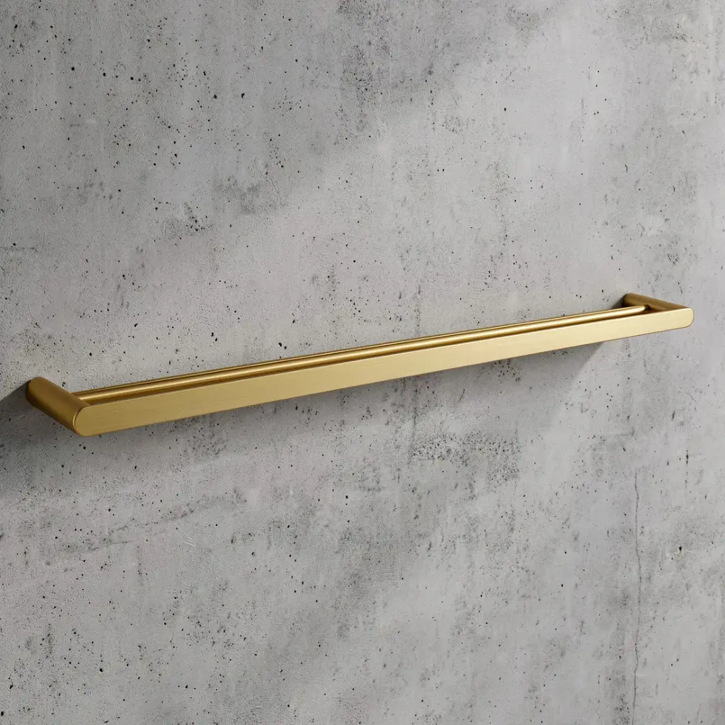 [40916] Bellino Brushed Yellow Gold 800mm Double Towel Rail