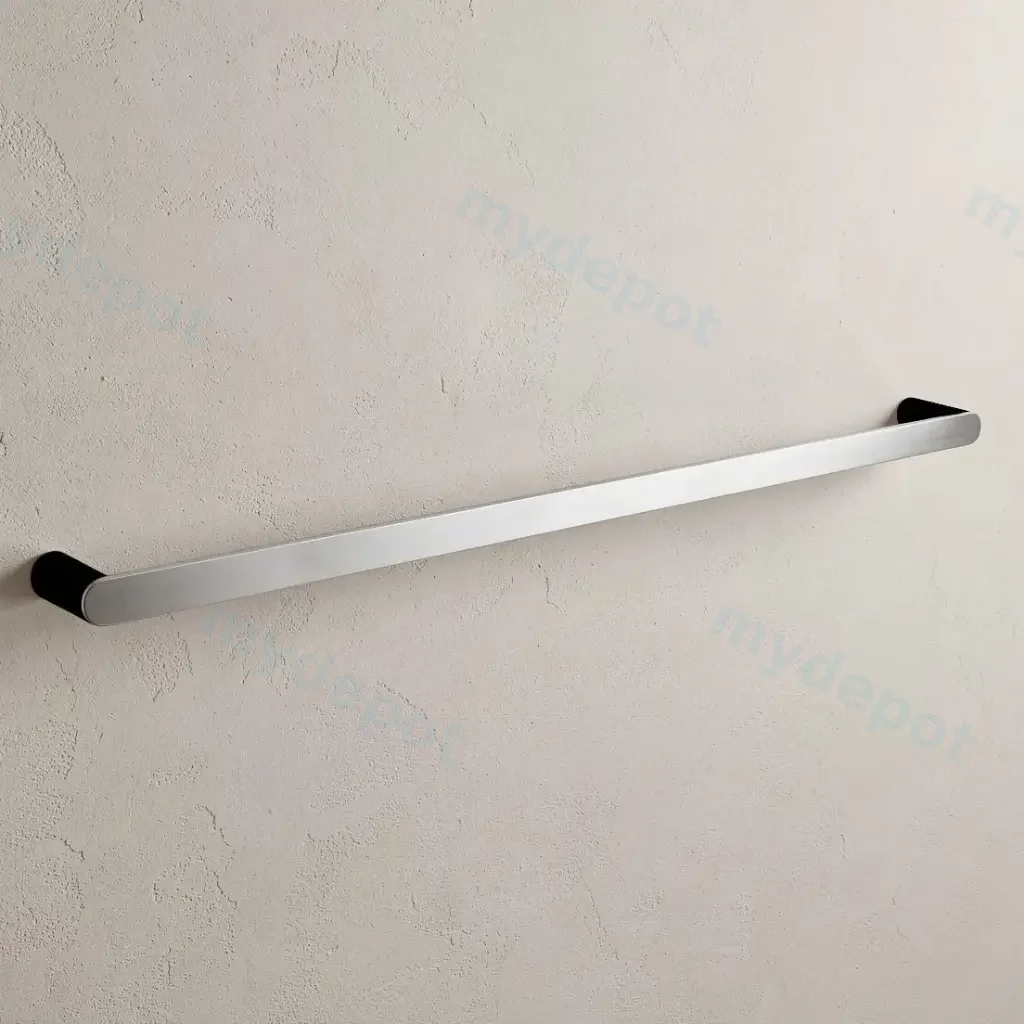 [40899] Bellino Chrome & Matte Black 800mm Single Towel Rail
