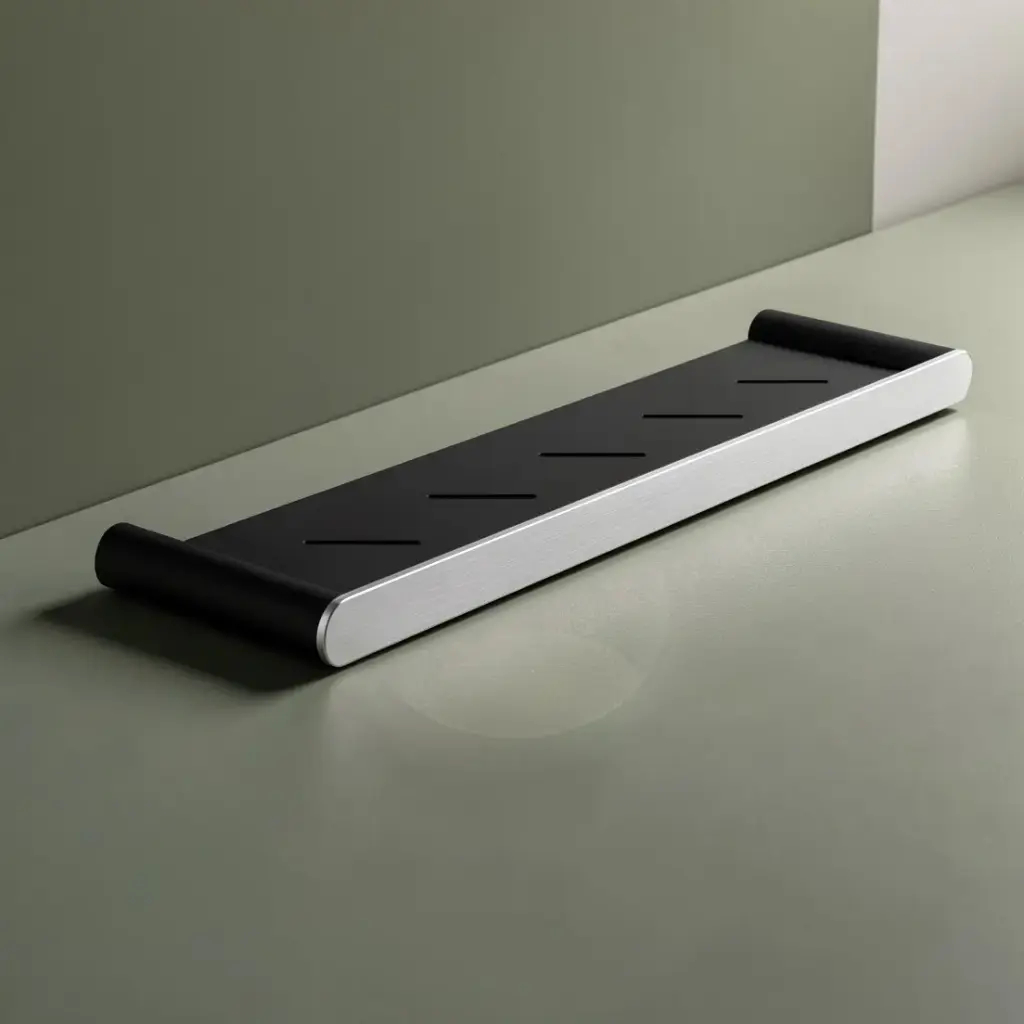 [40905] Bellino Chrome & Matte Black Shower Shelf