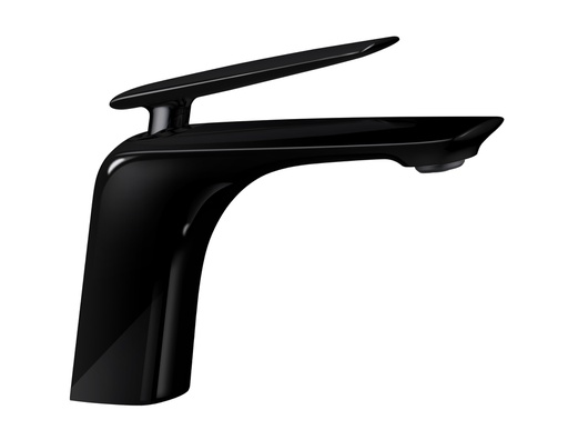 [40952] Bellino High Gloss Black Basin Mixer Tap