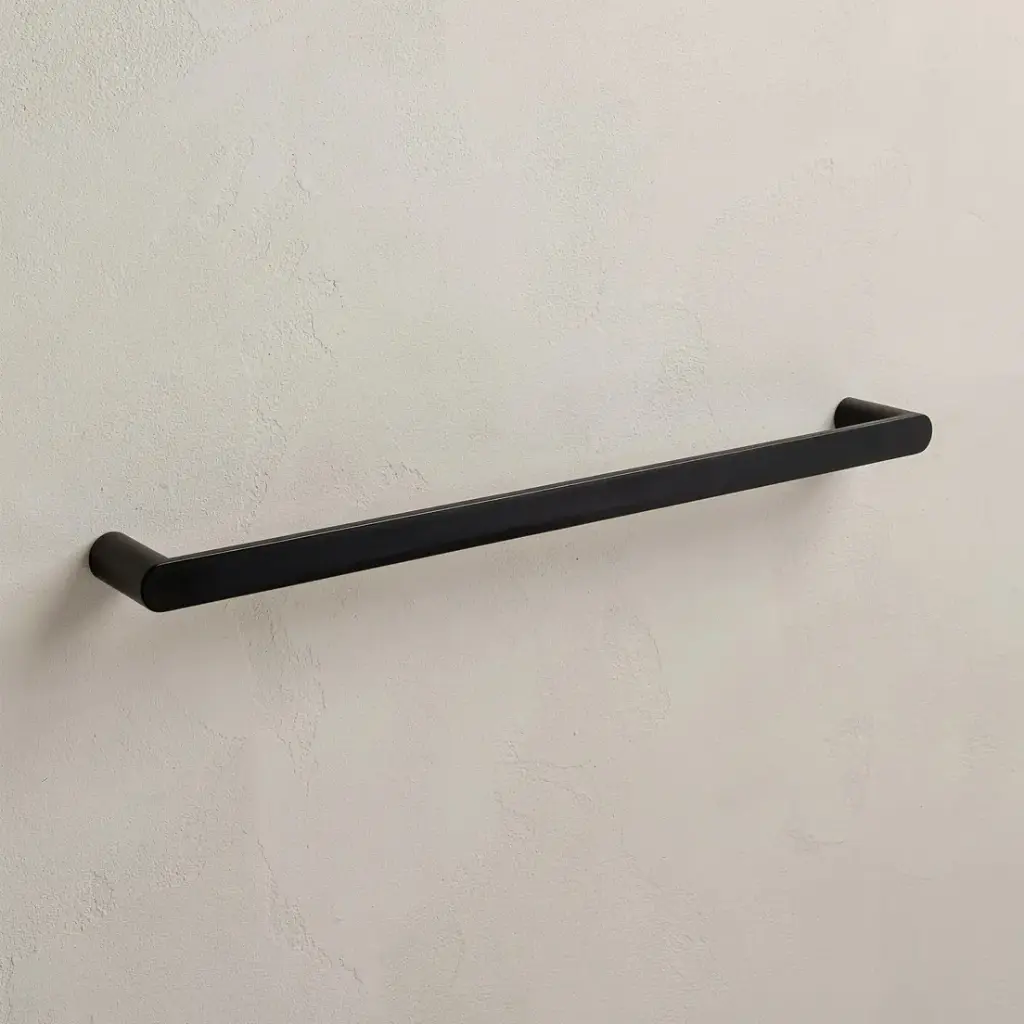 [40889] Bellino Matte Black 600mm Single Towel Rail