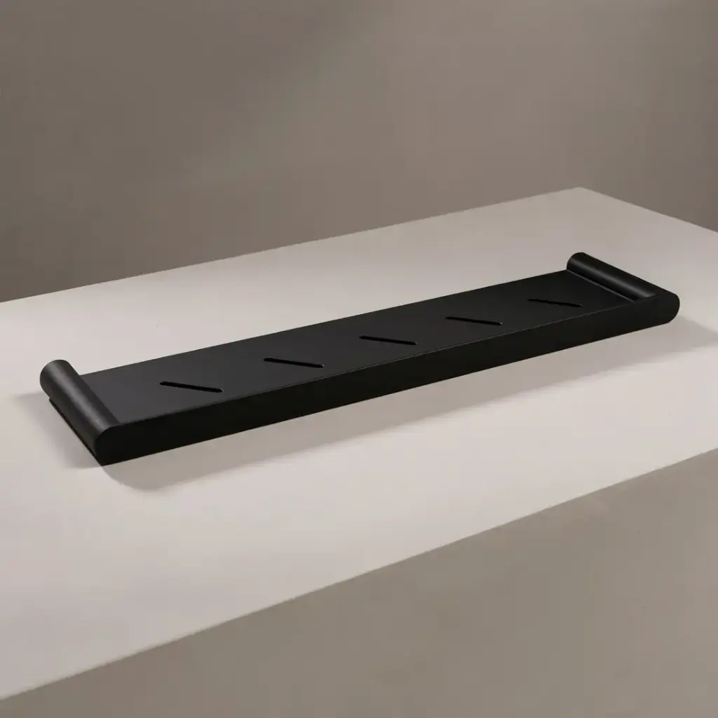 [40896] Bellino Matte Black Shower Shelf
