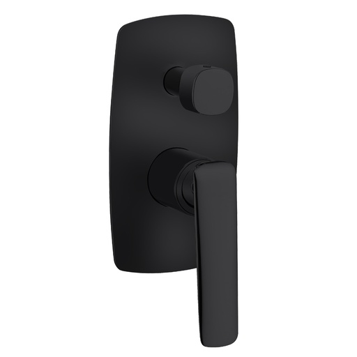 [40886] Bellino Matte Black Wall Mixer with Diverter