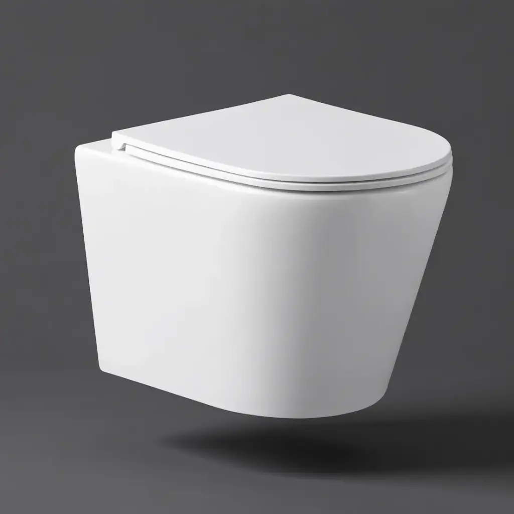 [50709] Berlin66 Gloss White Wall Hung Pan With Slim UF Seat Cover