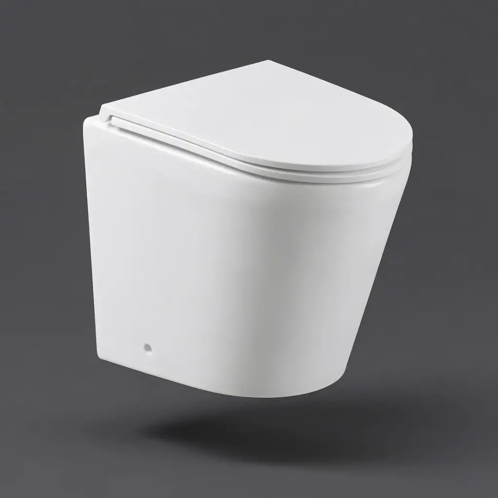 [50337] Berlin99 Gloss White Floor-Mount Conceal System Toilet. : Floor-Mount Conceal System Toilet Quiet Flushing Technology