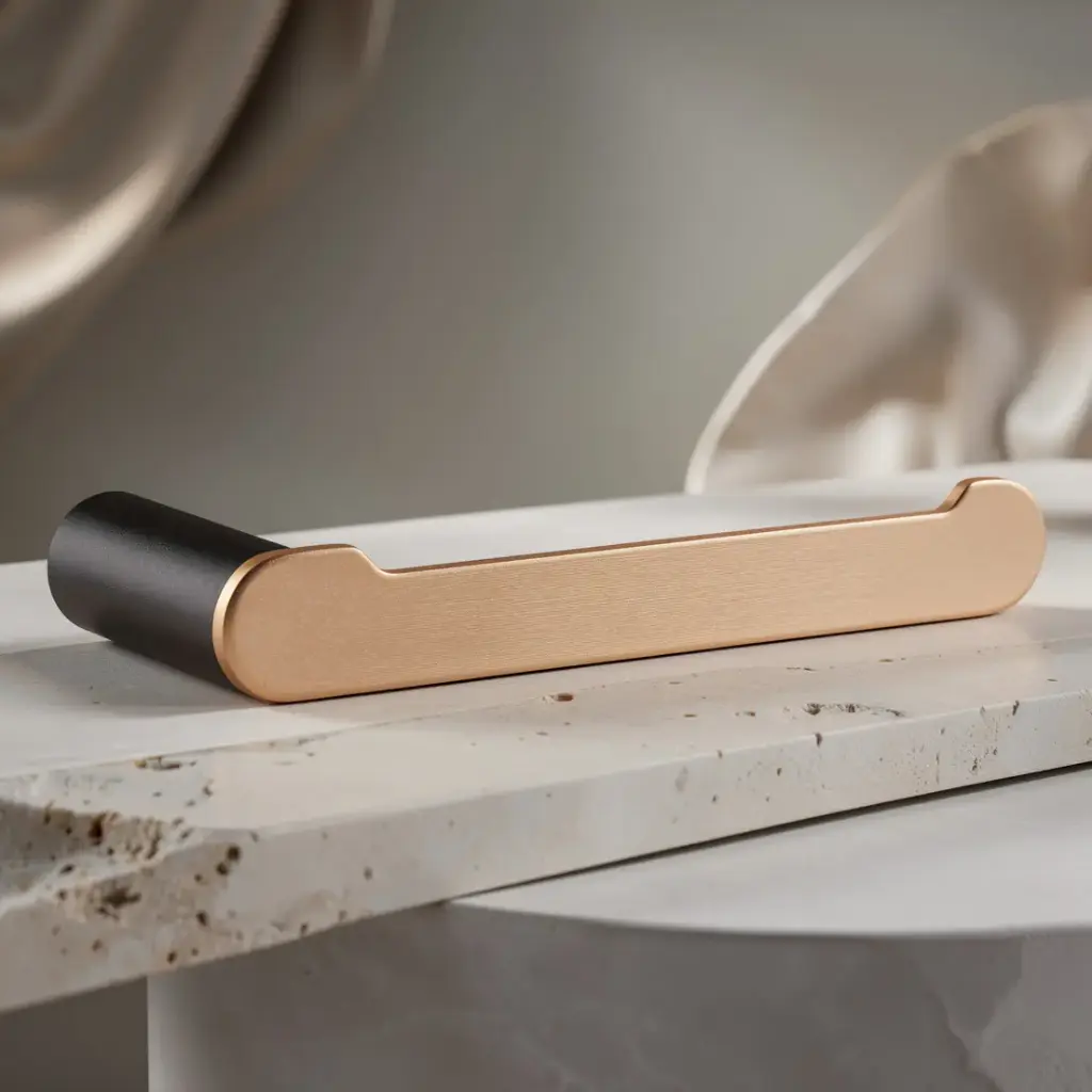 [41367] Black & Rose Gold Toilet Paper Holder Stainless Steel 304 Wall Mounted