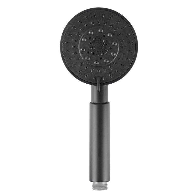 [41153] Black 5 Functions Round Handheld Shower