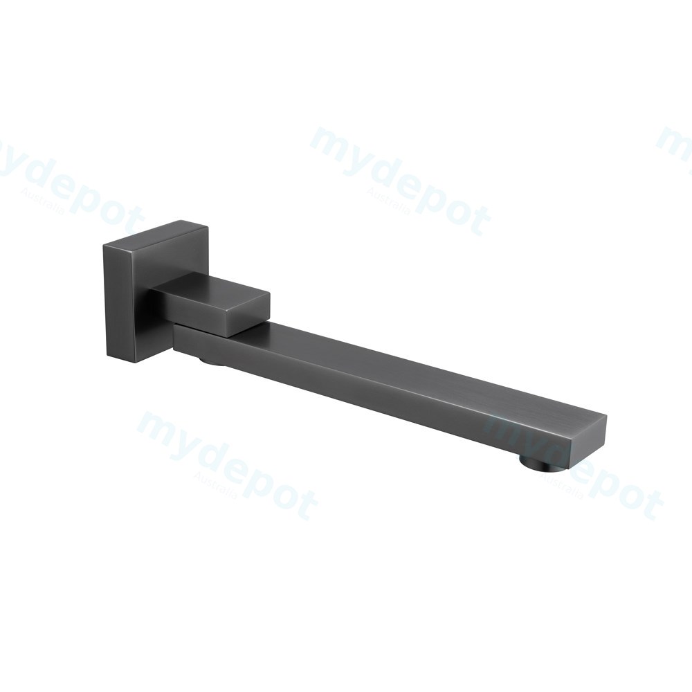 Blaze Gun Metal Grey Bath/Basin Wall Spout