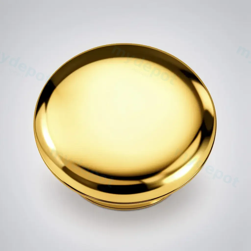 [50266] Brass Gold Ceramic Cap For Pop-Up Waste