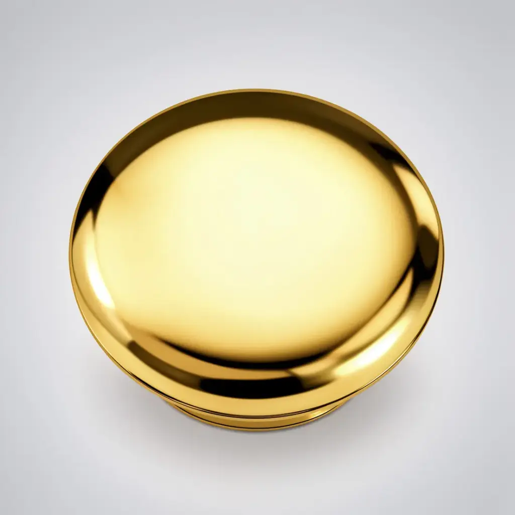 [50266] Brass Gold Ceramic Cap For Pop-Up Waste