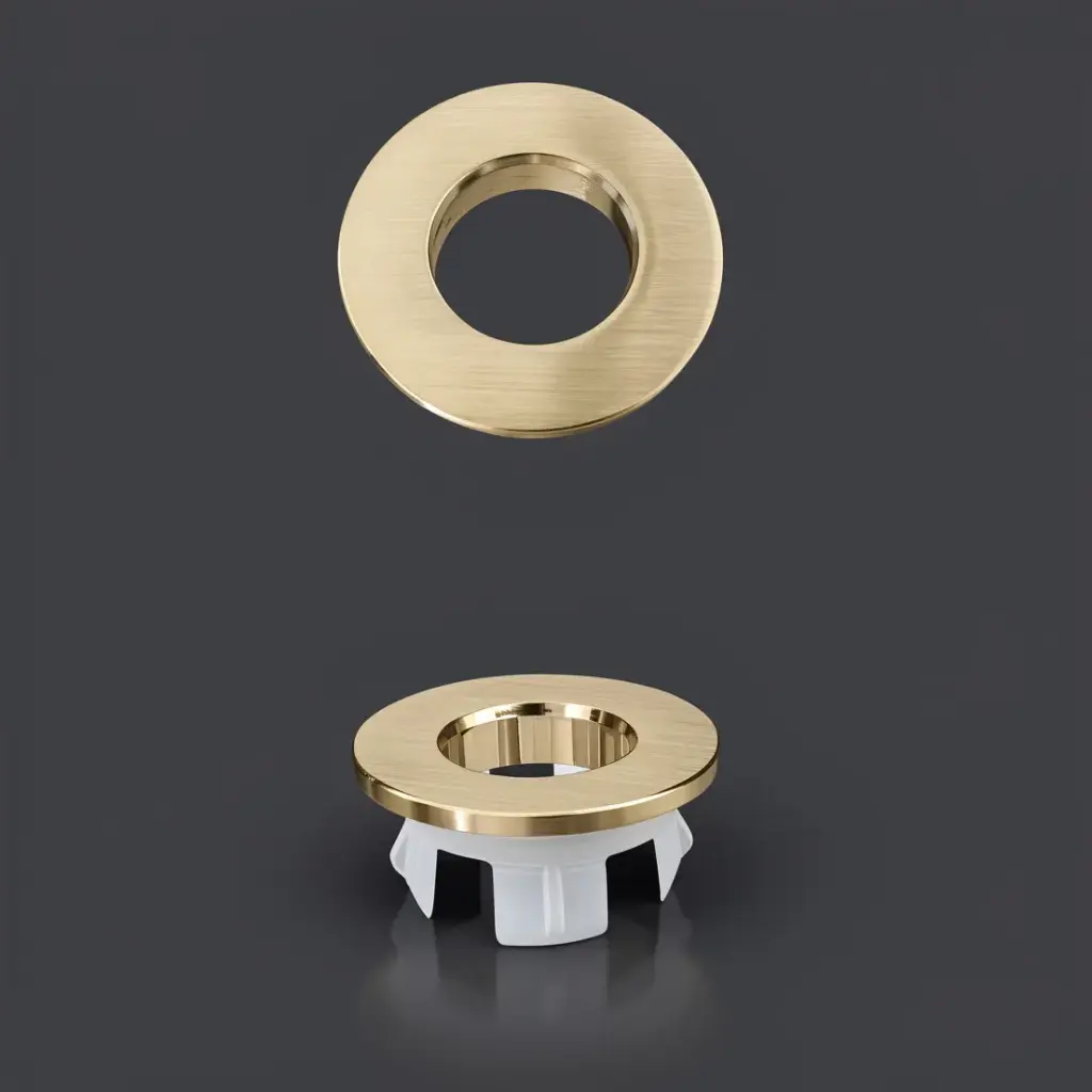 [55546] Brush Gold Overflow Ring