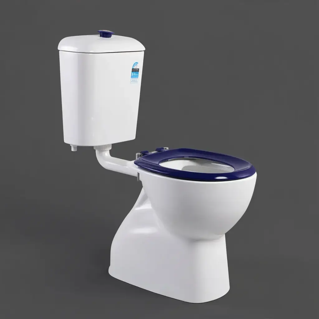 [55672] Carrida Care Toilet Cistern With Blue Button