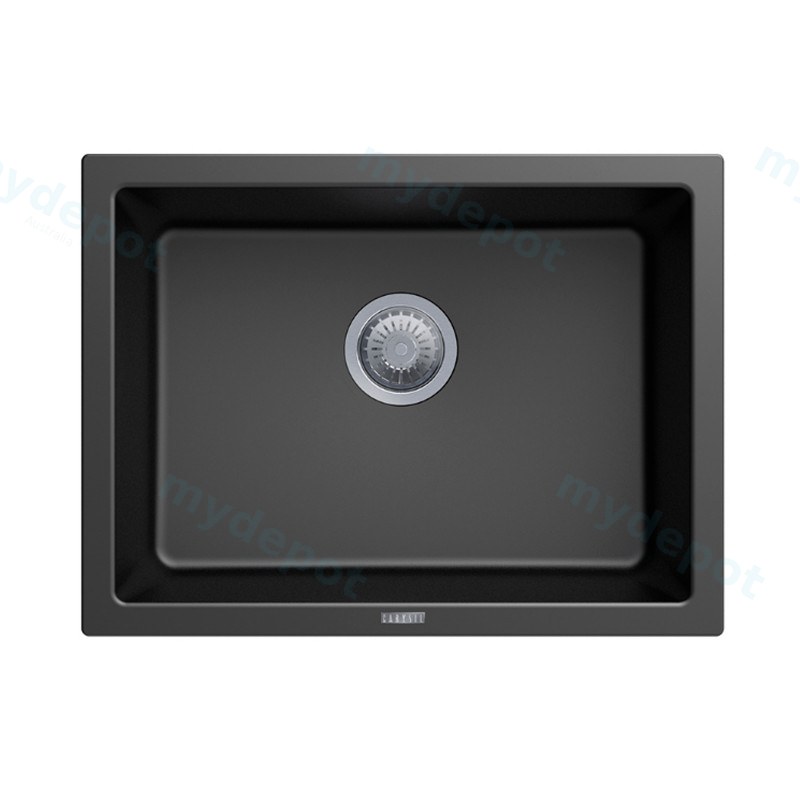 [40548] Carysil Black Single Big Bowl Granite Kitchen Sink 610*457mm