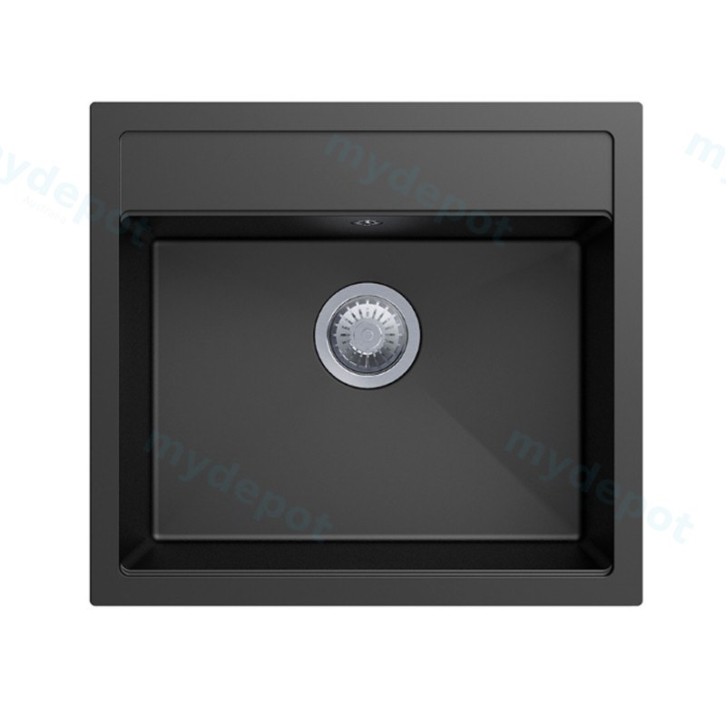 [40545] Carysil Waltz Black Single Bowl Granite Kitchen Sink 560*510mm
