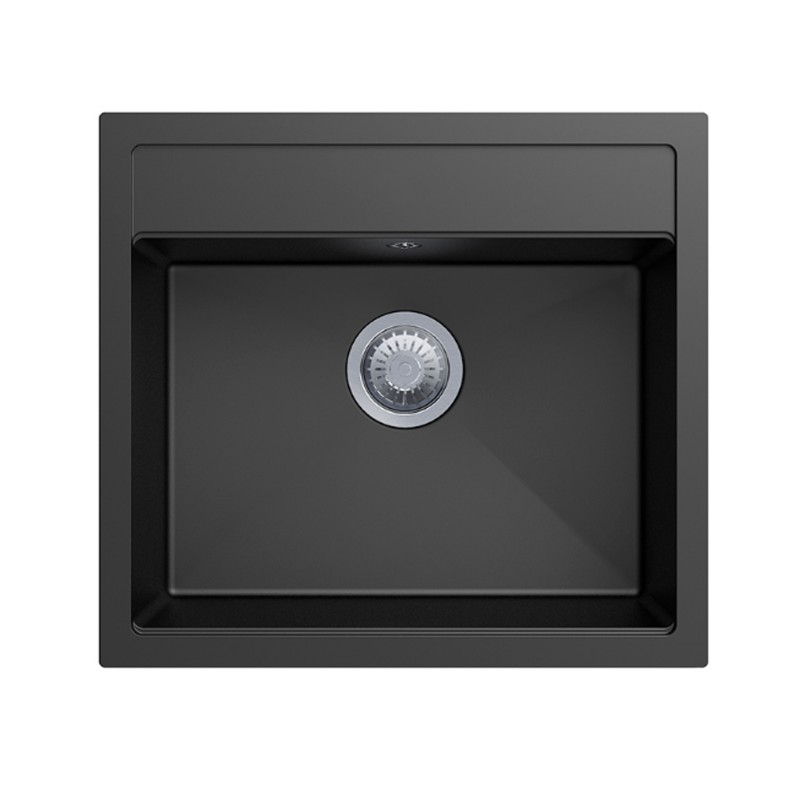 Carysil Waltz Black Single Bowl Granite Kitchen Sink 560*510mm