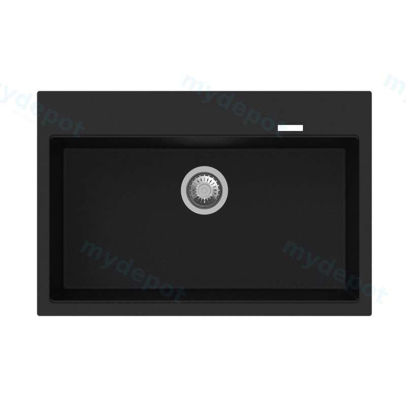 [40551] Carysil Waltz Black Single Bowl Granite Kitchen Sink 780*510*220mm