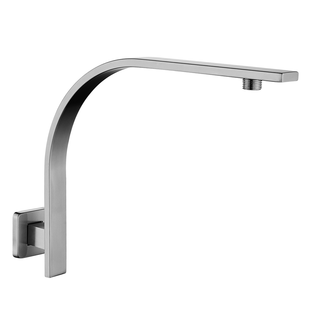 [41030] Cavallo Brushed Nickel Gooseneck Wall Mounted Shower Arm