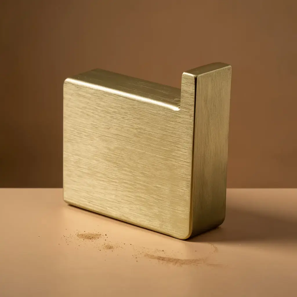 [41023] Cavallo Brushed Yellow Gold Square Robe Hook
