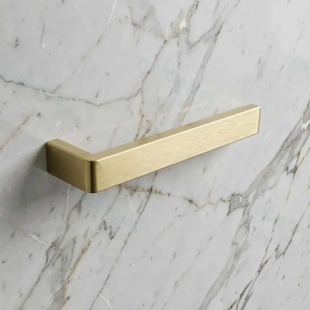Cavallo Brushed Yellow Gold Square Towel Rail 255mm
