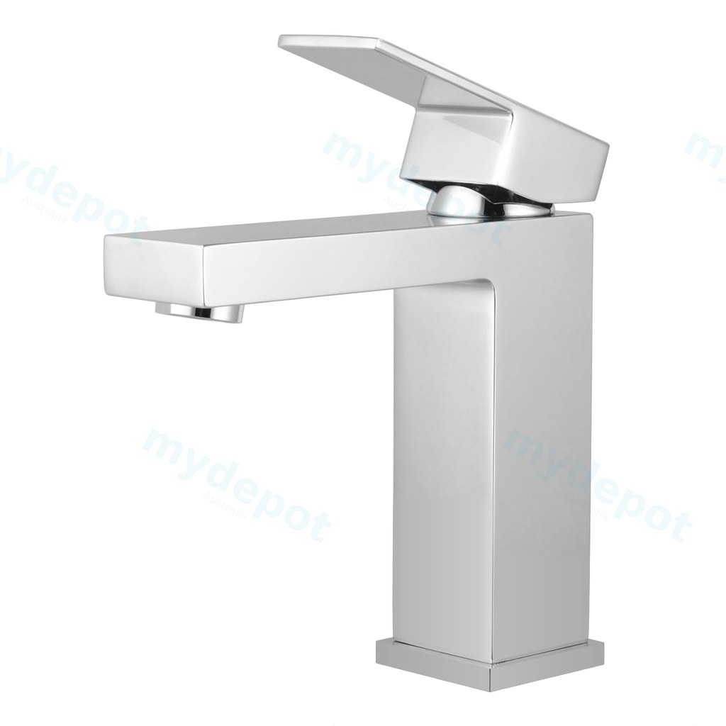 [40967] Cavallo Chrome Square Basin Mixer