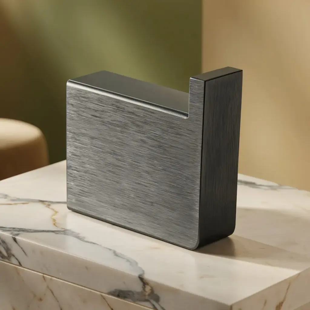 [41051] Cavallo Gun Metal Grey Square Robe Hook