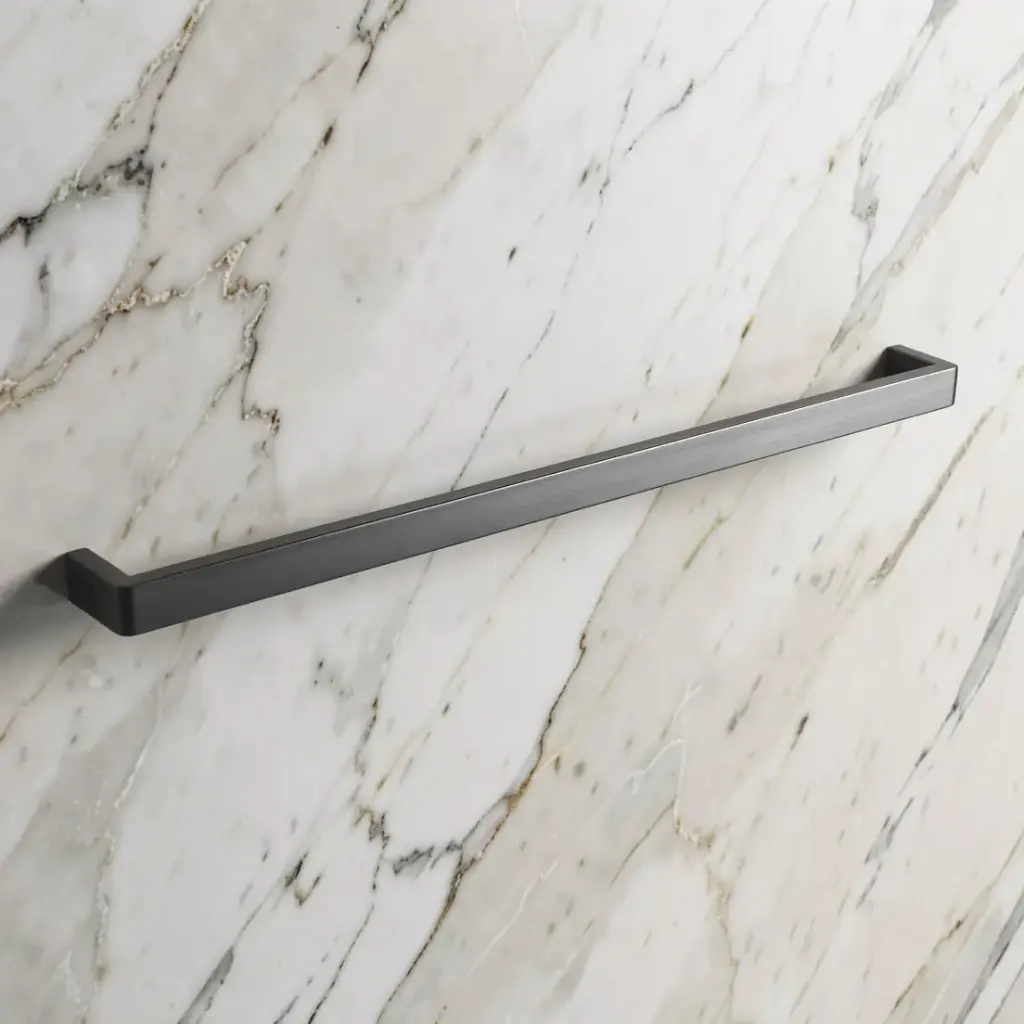 [41046] Cavallo Gun Metal Grey Square Single Towel Rail 800mm