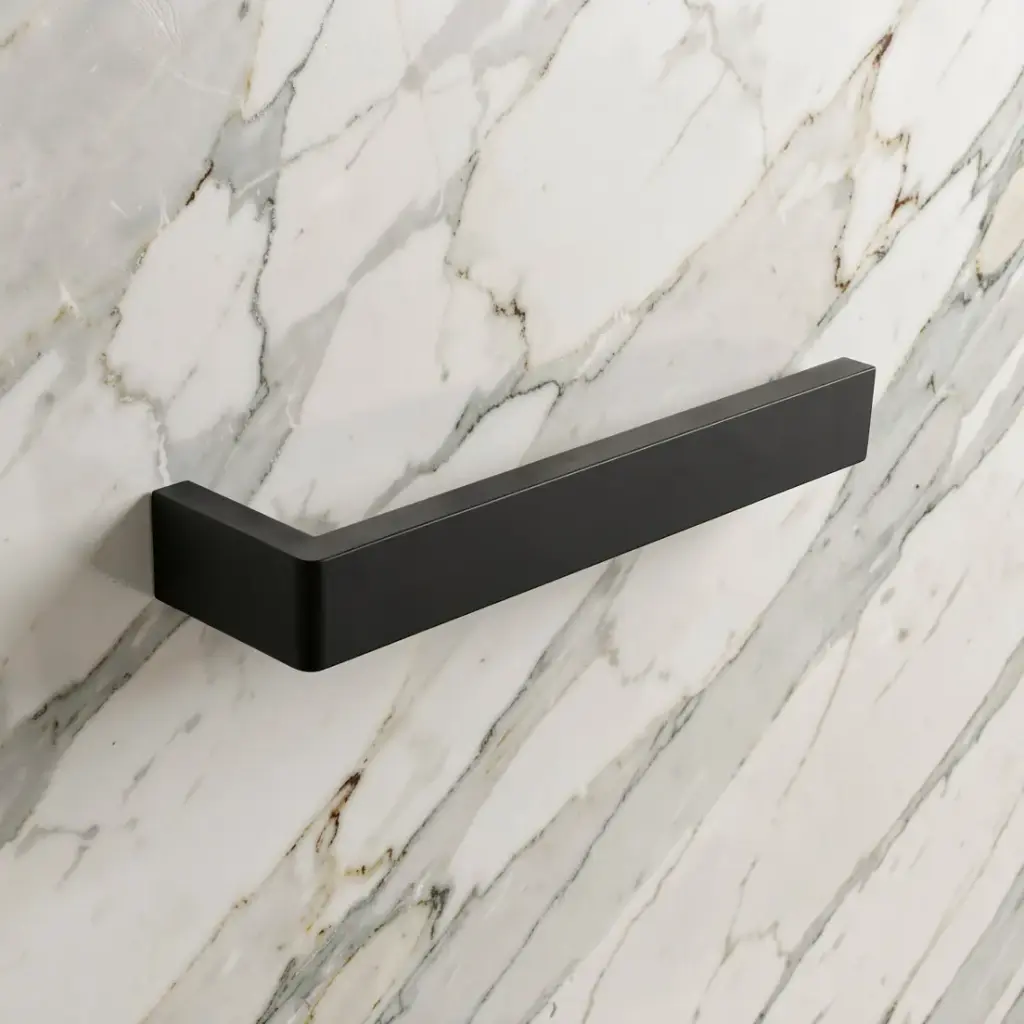 [41007] Cavallo Matte Black Square Towel Rail 255mm