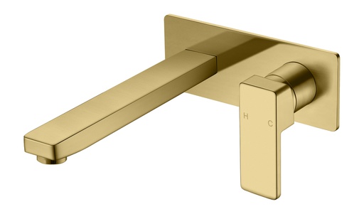 [43198] Ceram Wall Basin Mixer(Brushed Gold)